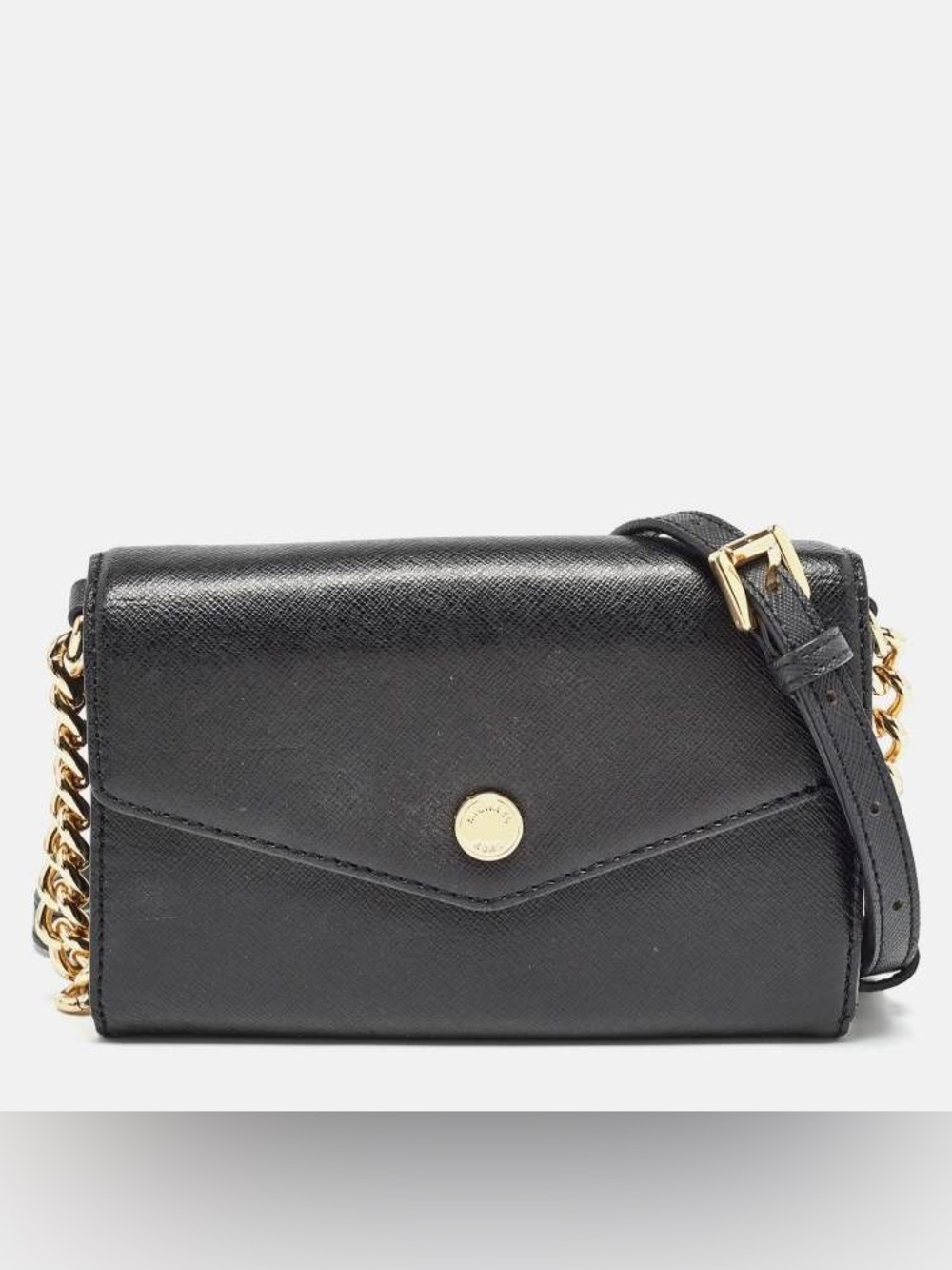 Michael Kors Jet Set Travel Crossbody Wallet/Purse - Black with Gold Hardware